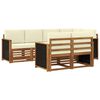 vidaXL Ensemble de canap&eacute; d'angle avec coussin 6 pcs Naturel et Cr&egrave;me