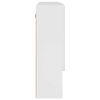 vidaXL Armoire Miroir Blanc brillant 80 x 17 x 55 cm Bois d'ing&eacute;nierie