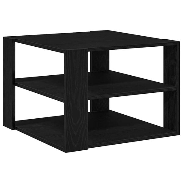 vidaXL Table basse Ch&ecirc;ne Noir 58 x 58 x 40 cm Bois d&rsquo;ing&eacute;nierie