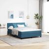 vidaXL Lit &agrave; ressorts avec matelas Bleu fonc&eacute; 140 x 190 cm Velours