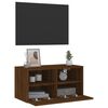vidaXL Meuble TV mural ch&ecirc;ne marron 60x30x30 cm bois d'ing&eacute;nierie