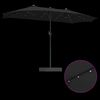 vidaXL Parasol de jardin Noir 385 x 209 x 244 cm Polyester