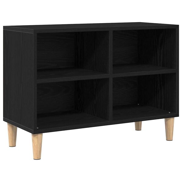 vidaXL Meuble TV Ch&ecirc;ne noir 69,5 x 30 x 50 cm Bois d'ing&eacute;nierie