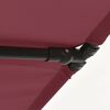 vidaXL Parasol de jardin et mât en aluminium 180x110 cm rouge bordeaux