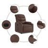 vidaXL Fauteuil inclinable électrique Marron Similicuir