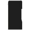 vidaXL Meubles muraux avec lumières LED pour TV 2 pcs noir 40x30x60,5 cm
