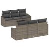 vidaXL Ensemble de Canap&eacute;s 7 pc Gris polyrotin