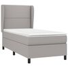 vidaXL Sommier à lattes de lit avec matelas Gris clair 90x200 cm Tissu