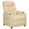 vidaXL Fauteuil Cr&egrave;me Tissu