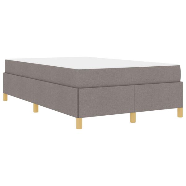 vidaXL Cadre de lit avec matelas Taupe 120 x 200 cm tissu