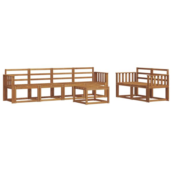 vidaXL Ensemble de canap&eacute;s d'ext&eacute;rieur 7 pcs Naturel