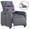 vidaXL Fauteuil de massage inclinable &eacute;lectrique gris similicuir