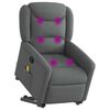 vidaXL Fauteuil de massage inclinable Gris fonc&eacute; Tissu