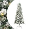 vidaXL Sapin de No&euml;l Artificiel &agrave; Branches Articul&eacute;es Vert et blanc