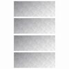 vidaXL Nez de marche Rectangulaire 4 pcs Argent&eacute; 80 x 30 cm Aluminium