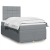 vidaXL Sommier &agrave; lattes de lit avec matelas Gris clair 120x200cm Tissu