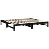 vidaXL Lit coulissant sans matelas noir 2x(90x190) cm