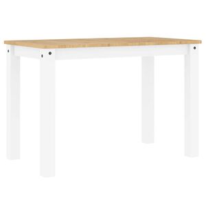 vidaXL Table &agrave; manger Panama blanc 112x60x75 cm bois massif de pin