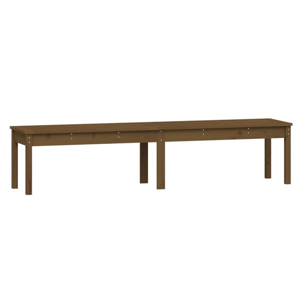 vidaXL Banc de jardin &agrave; 2 places marron miel 203,5x44x45cm bois de pin