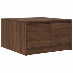 vidaXL Table basse avec tiroirs ch&ecirc;ne marron 70,5x70x40 cm