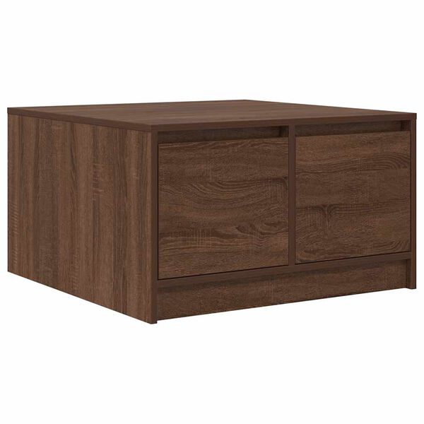 vidaXL Table basse avec tiroirs ch&ecirc;ne marron 70,5x70x40 cm