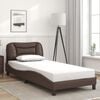 vidaXL Cadre de lit avec LED sans matelas Hvar marron 90x190 cm