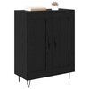 vidaXL Buffet Ch&ecirc;ne noir 69,5 x 34 x 90 cm Bois d'ing&eacute;nierie et fer