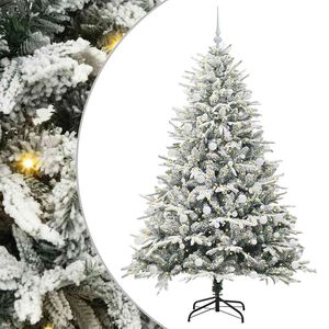vidaXL Arbre de No&euml;l artificiel pr&eacute;-&eacute;clair&eacute; avec ensemble de boules