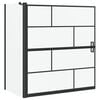 vidaXL &Eacute;cran de douche de bain Noir et Transparent 116 x 68 x 128 cm
