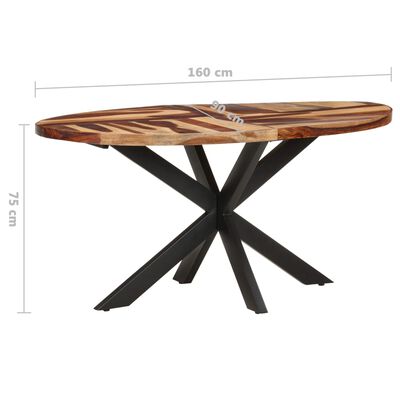vidaXL Table de salle à manger 160x90x75 cm Bois d'acacia massif