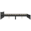 vidaXL Cadre de lit sans matelas noir bois massif 150x200 cm
