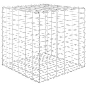 vidaXL Lit sur&eacute;lev&eacute; cube &agrave; gabion Fil d'acier 60x60x60 cm