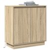 vidaXL Buffet LED Ch&ecirc;ne Sonoma 71 x 34,5 x 75 cm Bois d'ing&eacute;nierie