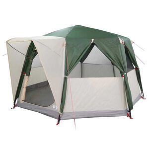 vidaXL Tente Cabane avec toit avec stockage Vert 425 x 396 x 222 cm