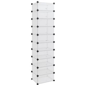 vidaXL &Eacute;tag&egrave;re &agrave; chaussures Transparent 44x32x174 cm PP
