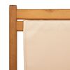 vidaXL Chaises de plage pliantes lot de 2 beige tissu et bois massif