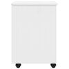 vidaXL Cabinet roulant Blanc 34 x 39 x 56 cm Bois de Pin Massif
