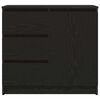 vidaXL Buffet avec tiroir ch&ecirc;ne noir 71x35x65 cm bois d'ing&eacute;nierie