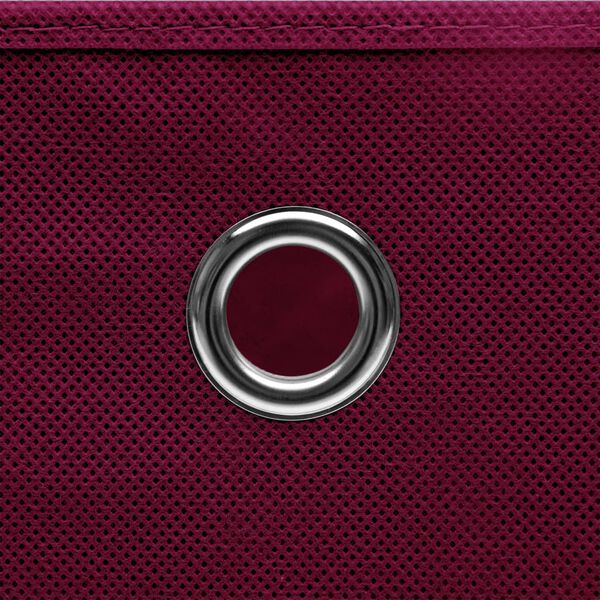 vidaXL Boîtes de rangement 10 pcs Tissu intissé 28x28x28cm Rouge foncé