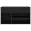 vidaXL Banc à chaussures Noir 80x30x45 cm Bois d’ingénierie
