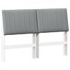vidaXL T&ecirc;te de lit capitonn&eacute;e Gris clair 140 cm Pin massif