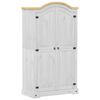 vidaXL Garde-robe Corona blanc 102x52x186 cm bois de pin massif