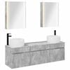vidaXL Ensemble d'armoire de salle de bain 5 pc Gris b&eacute;ton