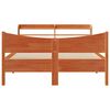 vidaXL Cadre de lit avec t&ecirc;te de lit cire marron 140x190cm bois de pin