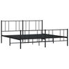 vidaXL Cadre de lit métal sans matelas avec pied de lit noir 183x213cm