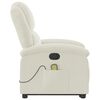 vidaXL Fauteuil de massage inclinable Crème Velours