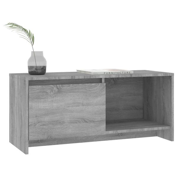 vidaXL Meuble TV sonoma gris 90x35x40 cm bois d'ingénierie
