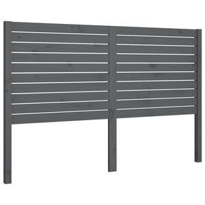 vidaXL T&ecirc;te de lit Gris 126x4x100 cm Bois massif de pin