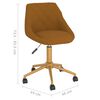 vidaXL Chaises pivotantes &agrave; manger lot de 4 marron velours