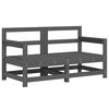 vidaXL Canap&eacute;s d'angle de jardin 2 pcs gris bois de pin massif